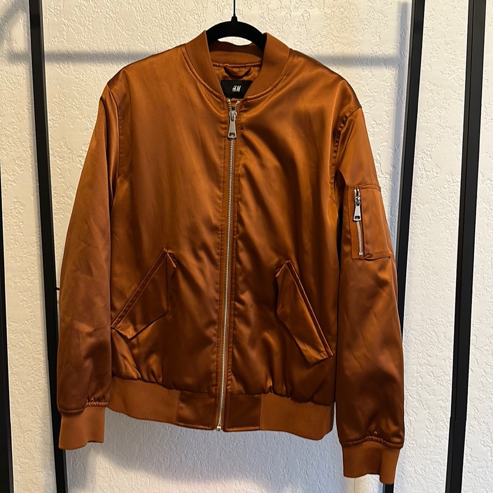Men’s H&M medium organe bomber jacket